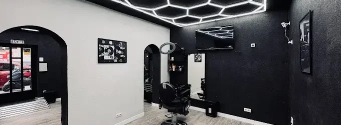 Interior de la barbería