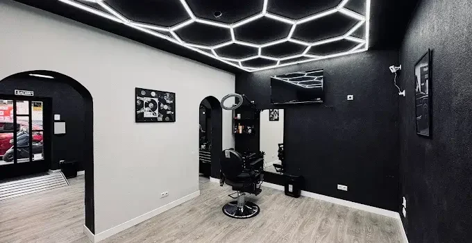 Interior de la barbería